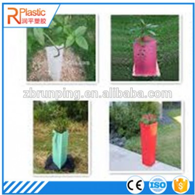 The portable folding corrugated polypropylene plastic sapling protection