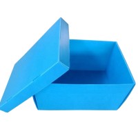 Foldable coroplast plastic box